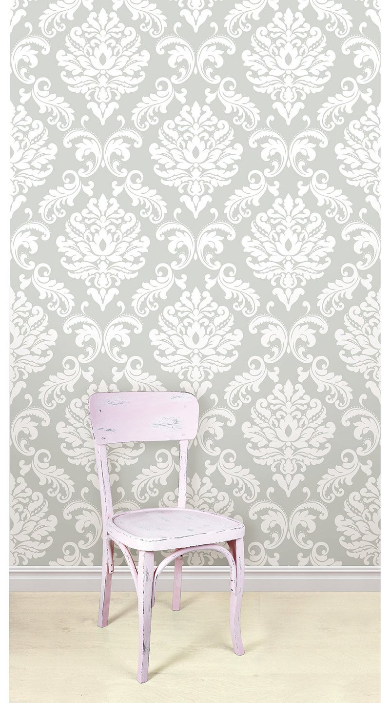 NuWallpaper NUS1935 Ariel Peel & Stick Wallpaper, Grey - Image 2